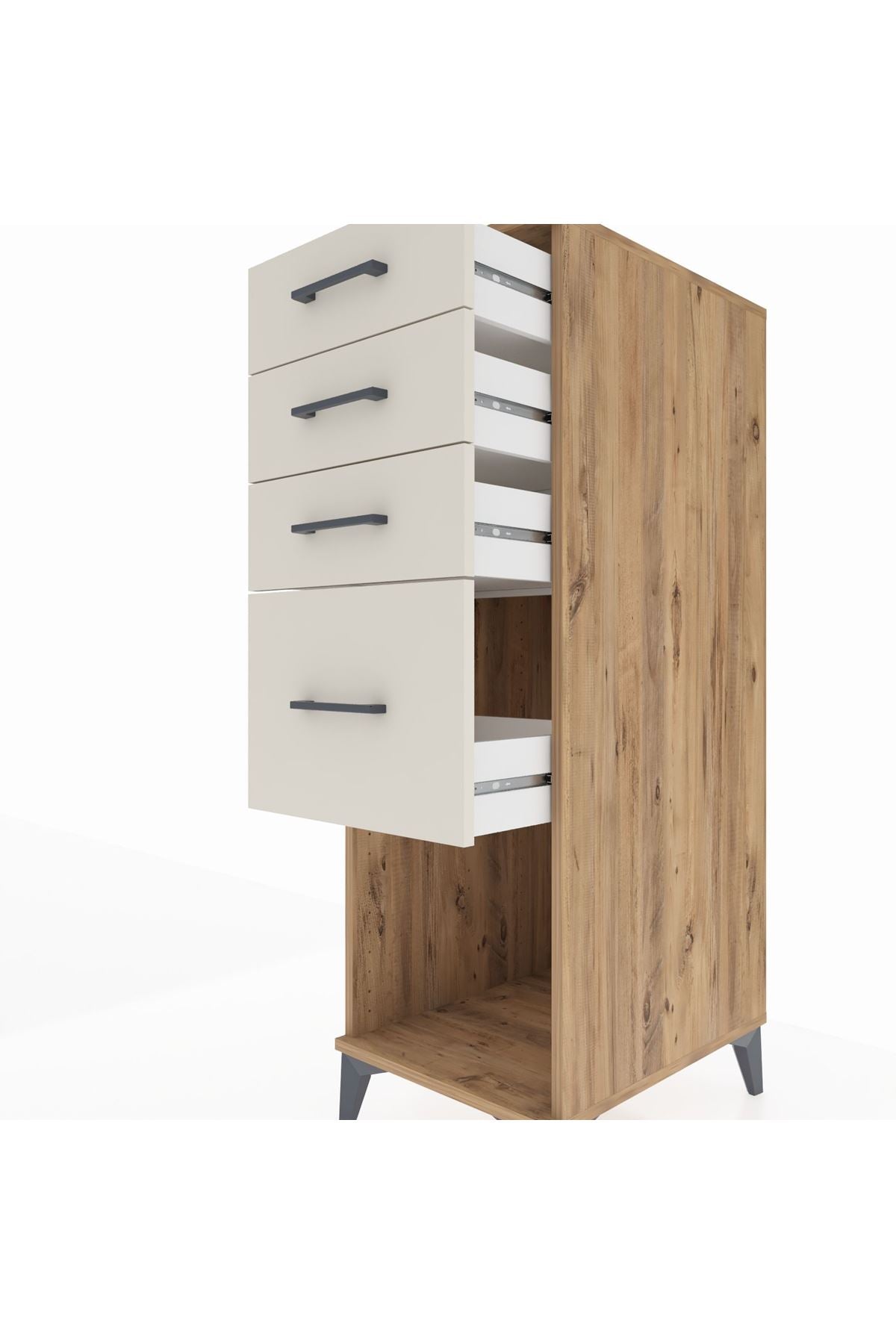 Kronos Dolap 4 Çekmeceli 44x59x134 Çam-Aytaşı