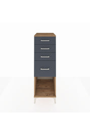 Kronos Dolap 4 Çekmeceli 44x59x134 Çam-Antrasit