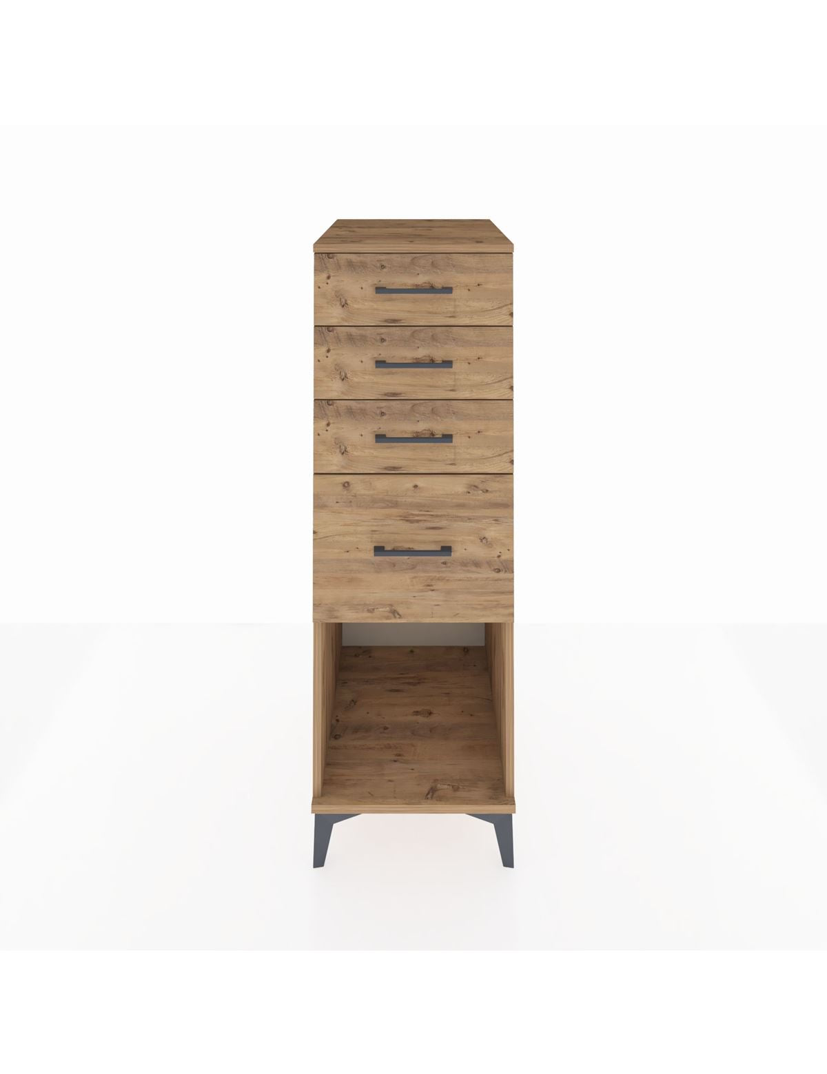 Kronos Dolap 4 Çekmeceli 44x59x134 Çam-Çam