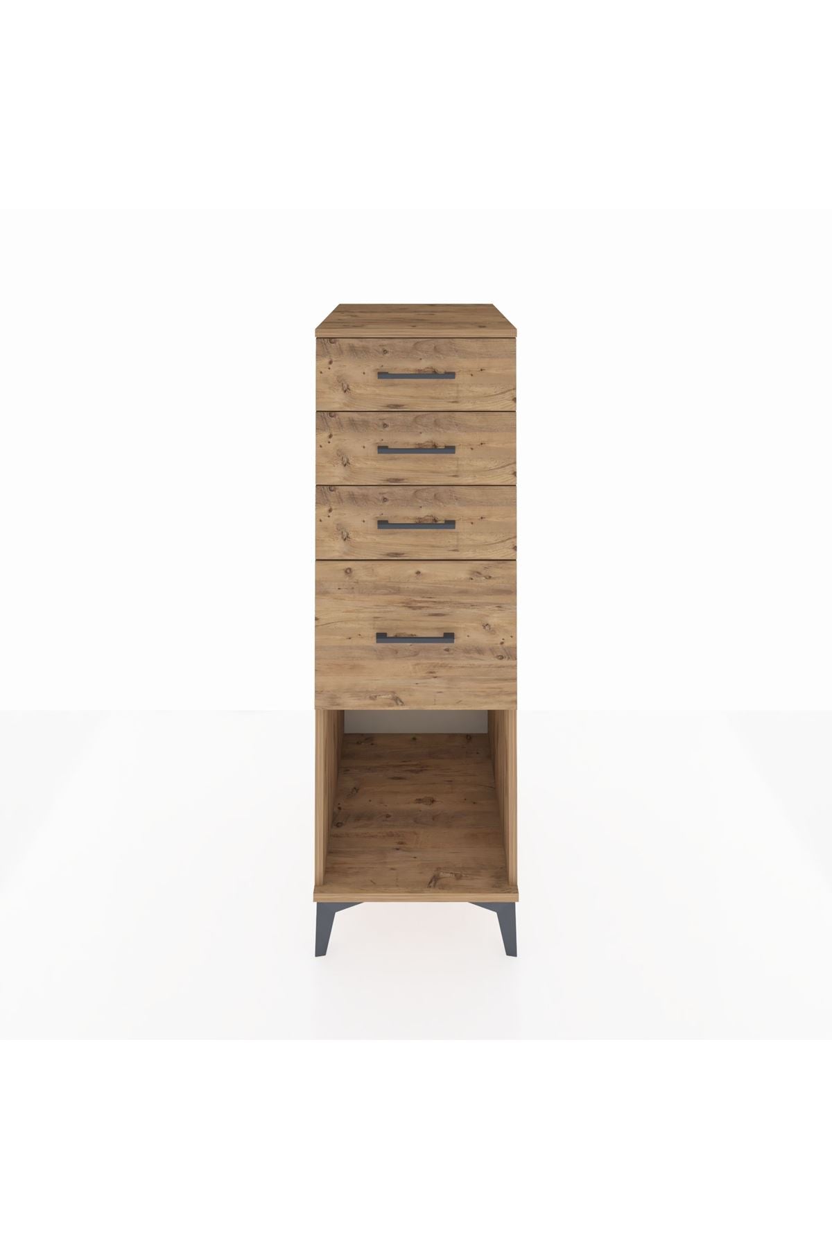 Kronos Dolap 4 Çekmeceli 44x59x134 Çam-Çam