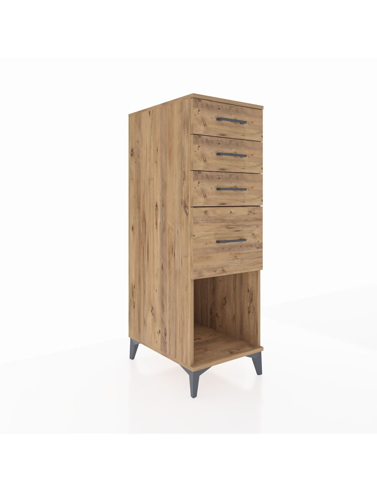 Kronos Dolap 4 Çekmeceli 44x59x134 Çam-Çam