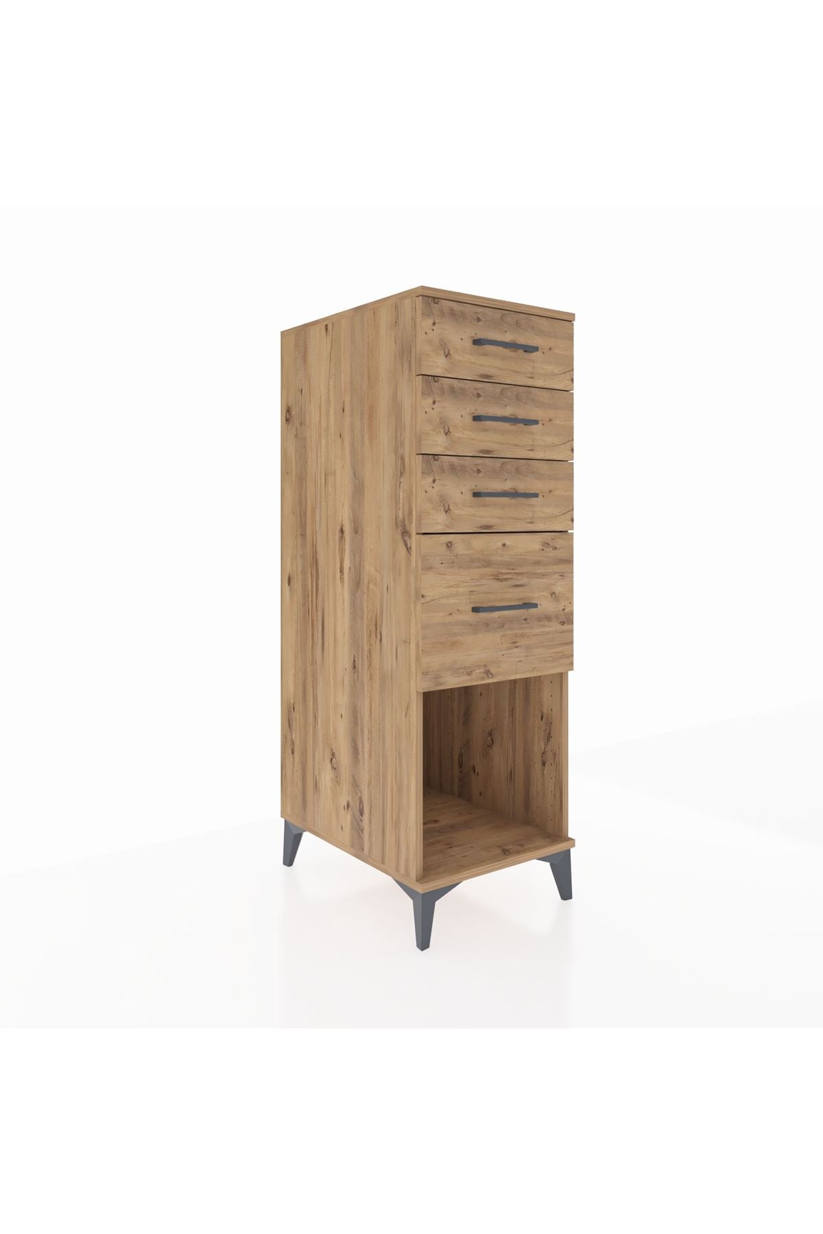 Kronos Dolap 4 Çekmeceli 44x59x134 Çam-Çam