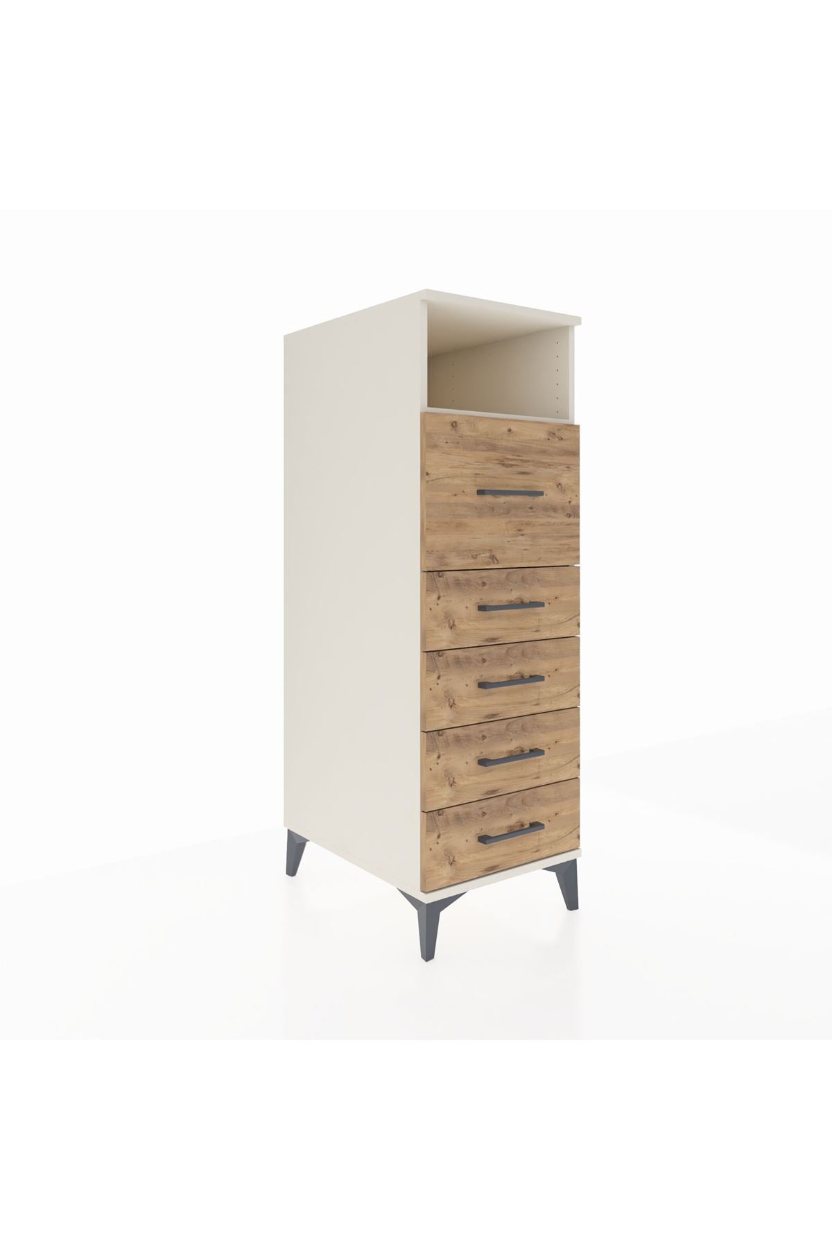 Kronos Dolap Tek Raflı 5 Çekmeceli 44x59x134 Aytaşı-Çam