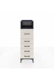 Kronos Dolap Tek Raflı 5 Çekmeceli 44x59x134 Antrasit-Aytaşı