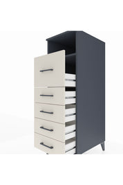 Kronos Dolap Tek Raflı 5 Çekmeceli 44x59x134 Antrasit-Aytaşı