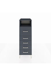 Kronos Dolap Tek Raflı 5 Çekmeceli 44x59x134 Antrasit-Antrasit