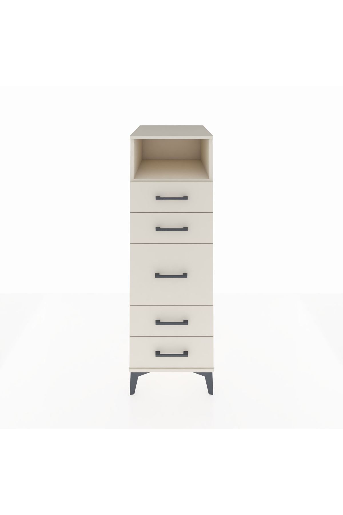 Kronos Dolap Tek Raflı 5 Çekmeceli 44x59x134 Aytaşı-Aytaşı