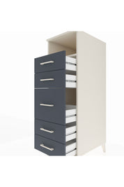 Kronos Dolap Tek Raflı 5 Çekmeceli 44x59x134 Aytaşı-Antrasit