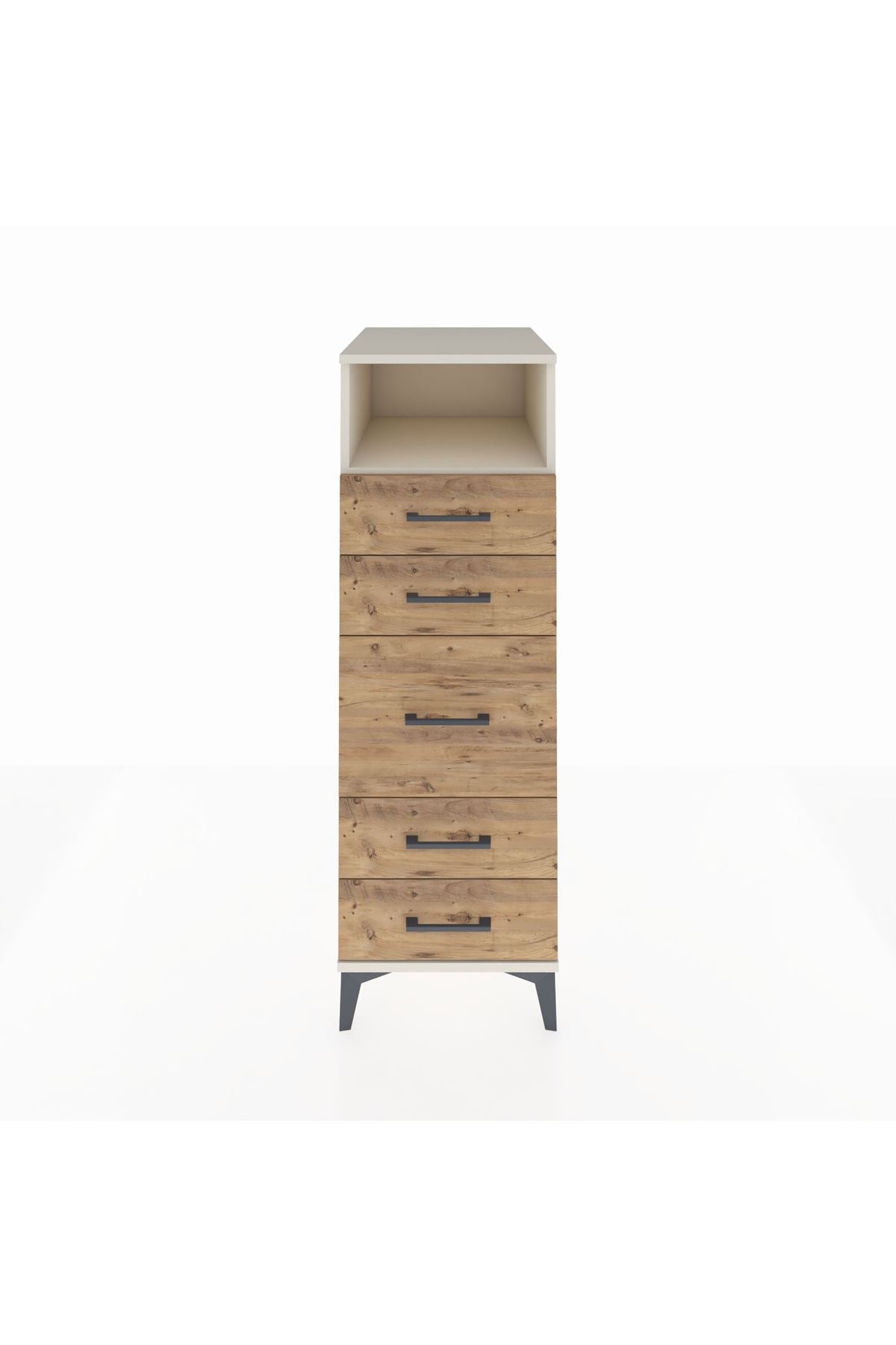 Kronos Dolap Tek Raflı 5 Çekmeceli 44x59x134 Aytaşı-Çam