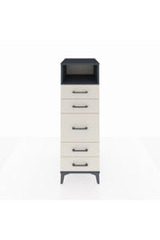 Kronos Dolap Tek Raflı 5 Çekmeceli 44x59x134 Antrasit-Aytaşı