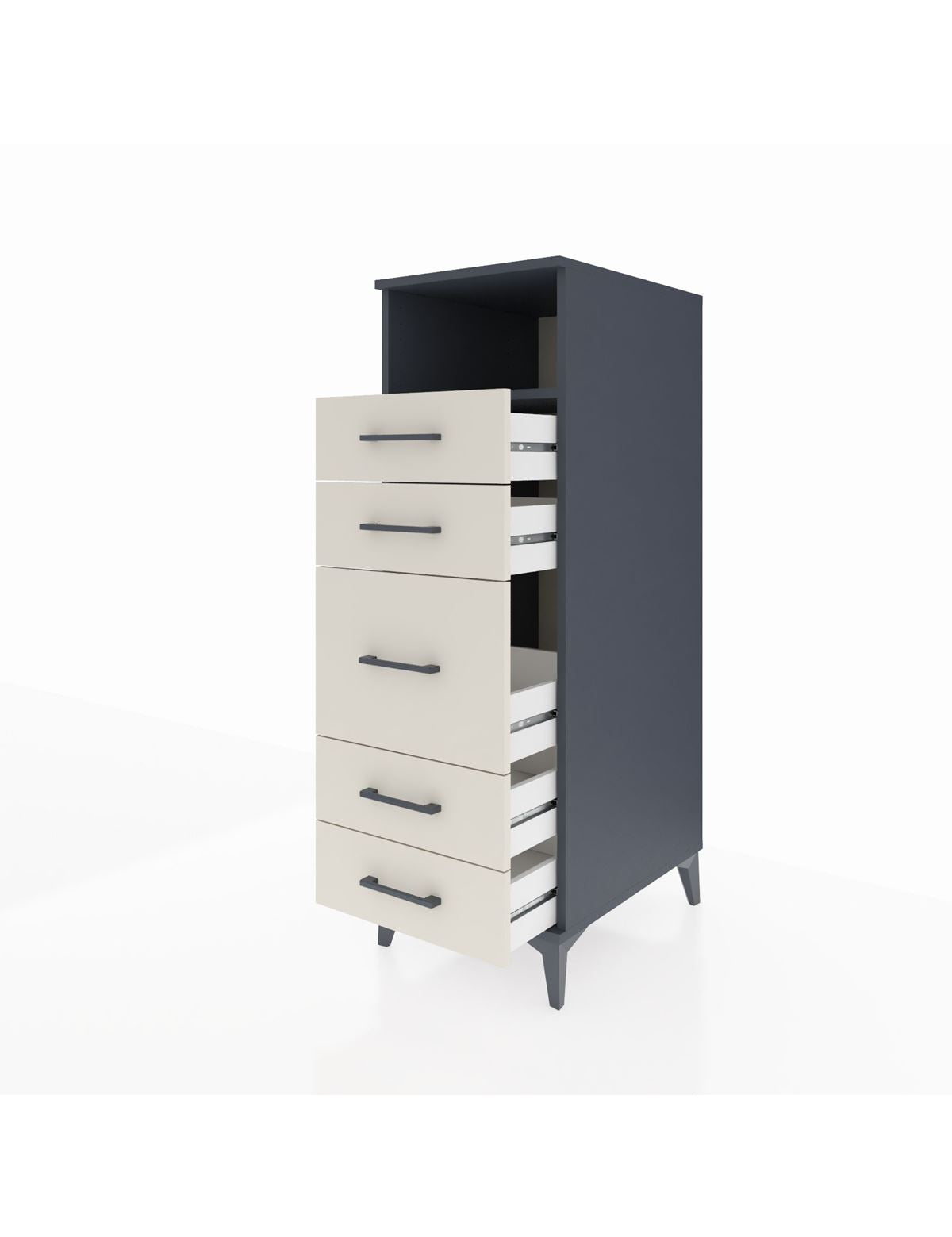 Kronos Dolap Tek Raflı 5 Çekmeceli 44x59x134 - S82M087V4C