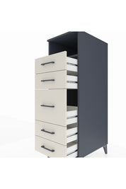 Kronos Dolap Tek Raflı 5 Çekmeceli 44x59x134 Antrasit-Aytaşı
