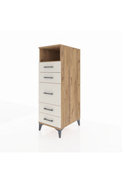 Kronos Dolap Tek Raflı 5 Çekmeceli 44x59x134 Çam-Aytaşı