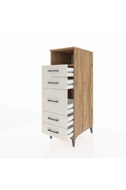 Kronos Dolap Tek Raflı 5 Çekmeceli 44x59x134 Çam-Aytaşı