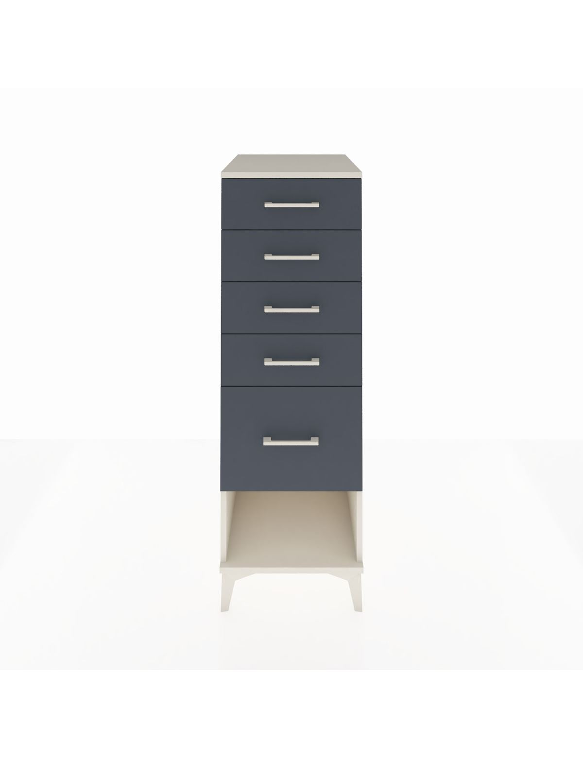 Kronos Dolap 5 Çekmeceli 44x59x134 Aytaşı-Antrasit