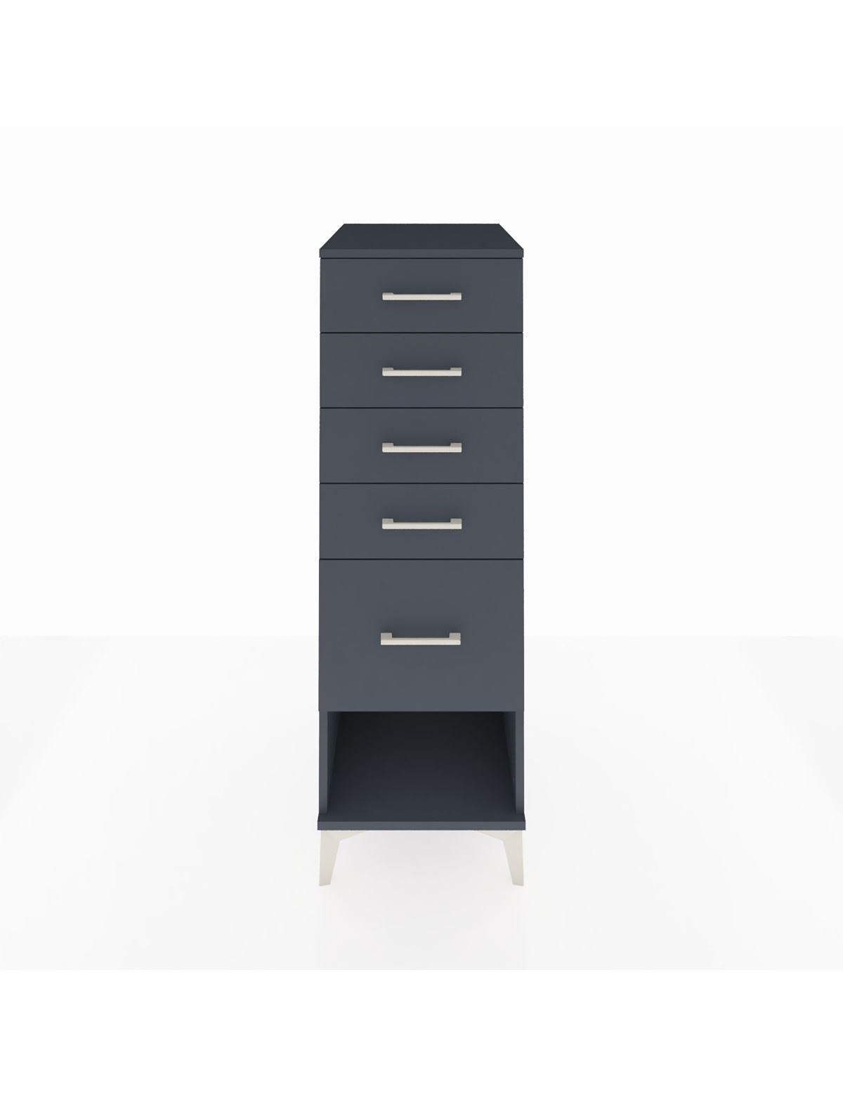 Kronos Dolap 5 Çekmeceli 44x59x134 Antrasit-Antrasit