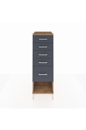 Kronos Dolap 5 Çekmeceli 44x59x134 Çam-Antrasit