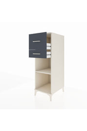 Kronos Dolap Tek Raflı 2 Çekmeceli 44x59x134 Aytaşı-Antrasit