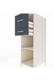 Kronos Dolap Tek Raflı 2 Çekmeceli 44x59x134 Aytaşı-Antrasit