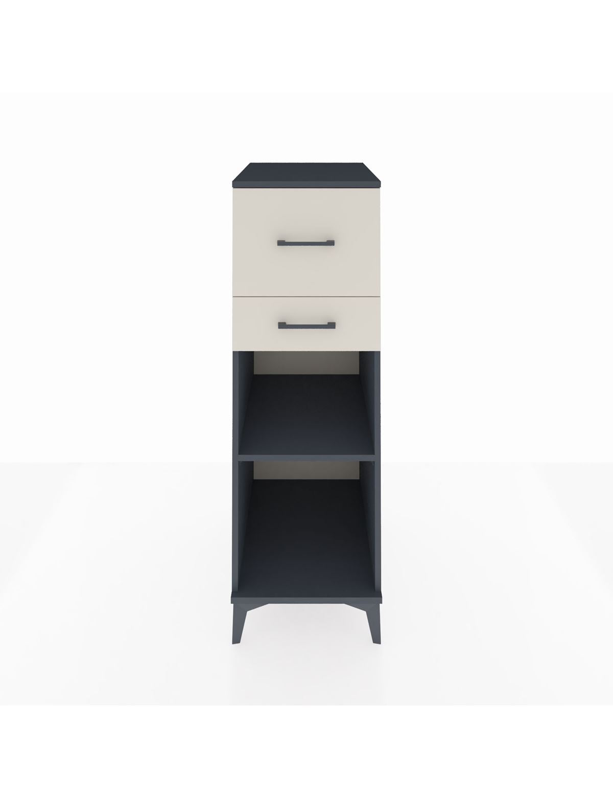 Kronos Dolap Tek Raflı 2 Çekmeceli 44x59x134 Antrasit-Aytaşı