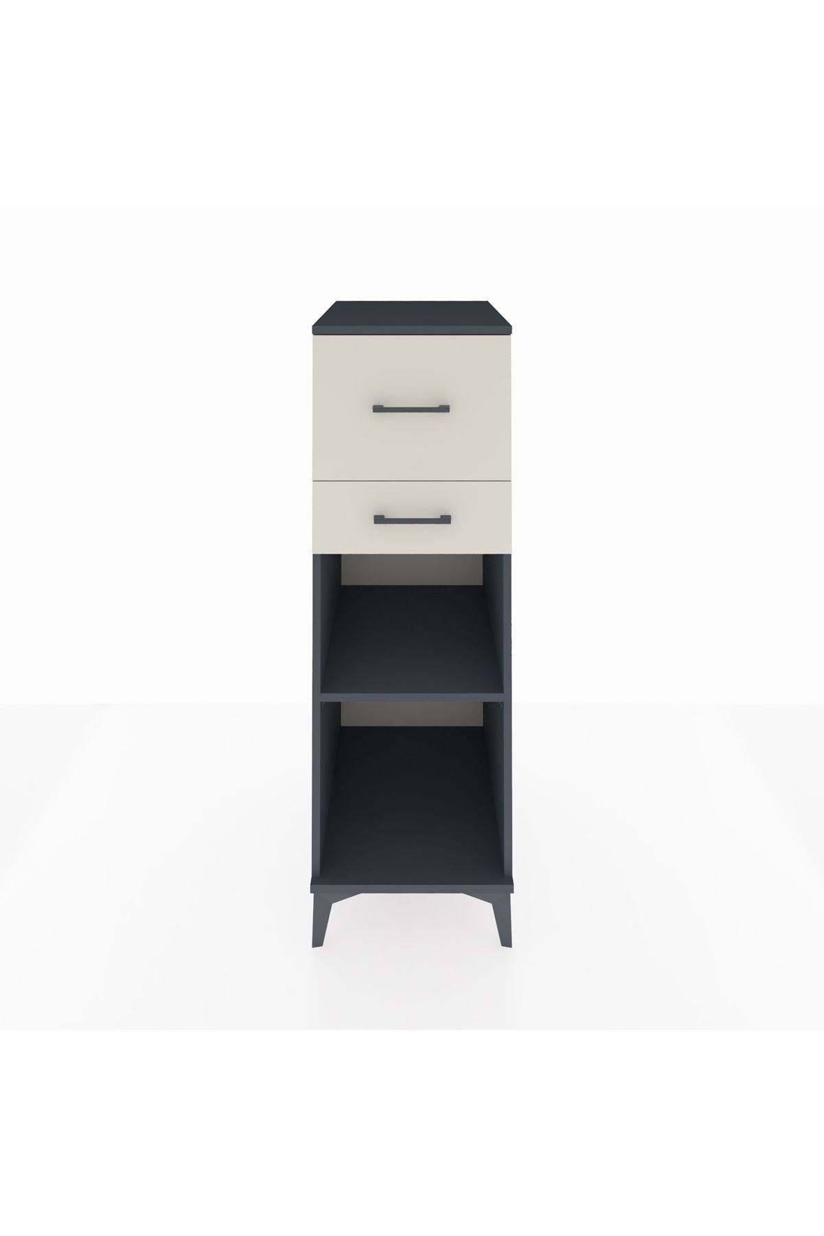 Kronos Dolap Tek Raflı 2 Çekmeceli 44x59x134 Antrasit-Aytaşı