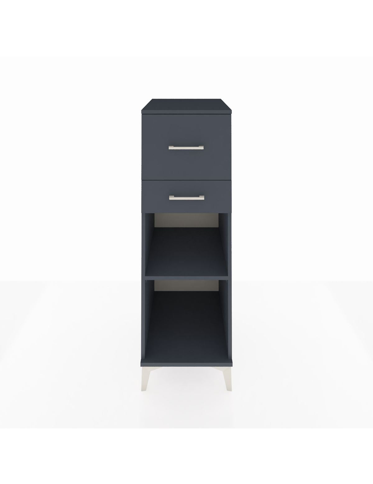 Kronos Dolap Tek Raflı 2 Çekmeceli 44x59x134 Antrasit-Antrasit