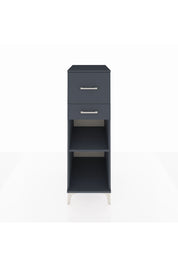 Kronos Dolap Tek Raflı 2 Çekmeceli 44x59x134 Antrasit-Antrasit