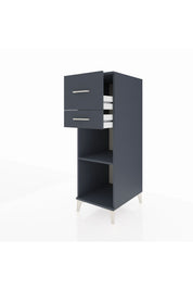 Kronos Dolap Tek Raflı 2 Çekmeceli 44x59x134 Antrasit-Antrasit