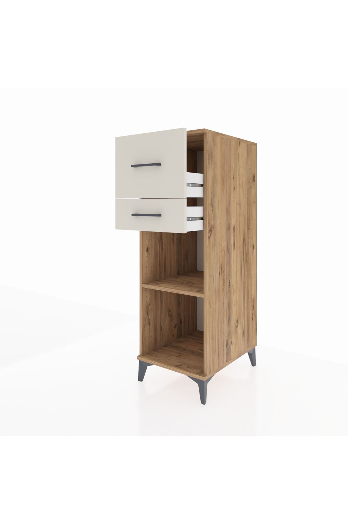 Kronos Dolap Tek Raflı 2 Çekmeceli 44x59x134 Çam-Aytaşı