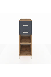 Kronos Dolap Tek Raflı 2 Çekmeceli 44x59x134 Çam-Antrasit