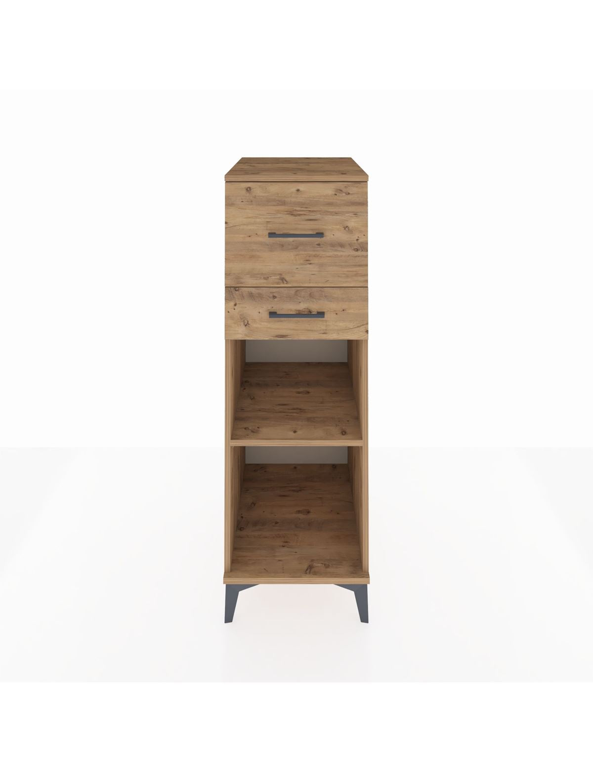 Kronos Dolap Tek Raflı 2 Çekmeceli 44x59x134 Çam-Çam