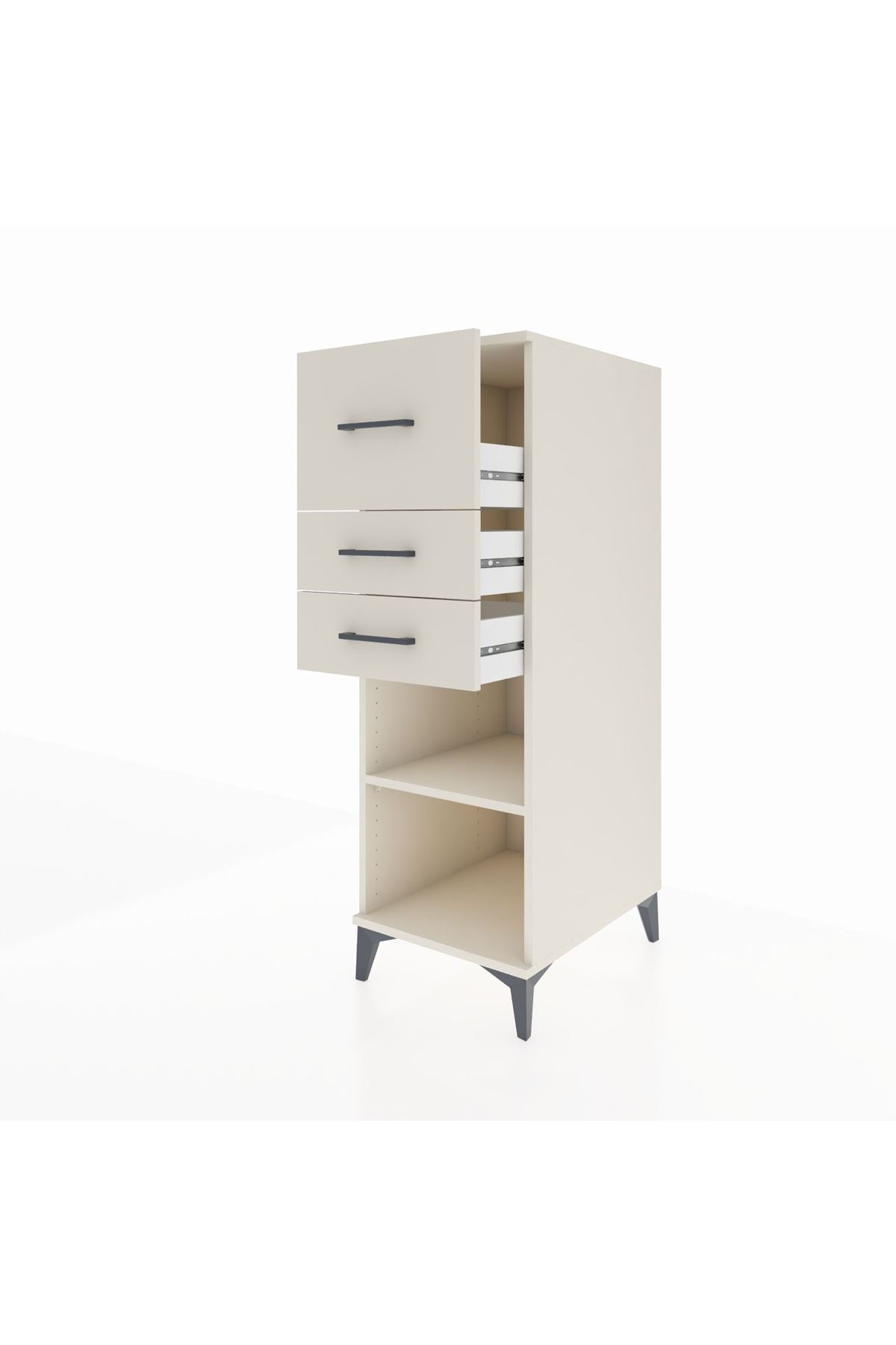 Kronos Dolap Tek Raflı 3 Çekmeceli 44x59x134 Aytaşı-Aytaşı
