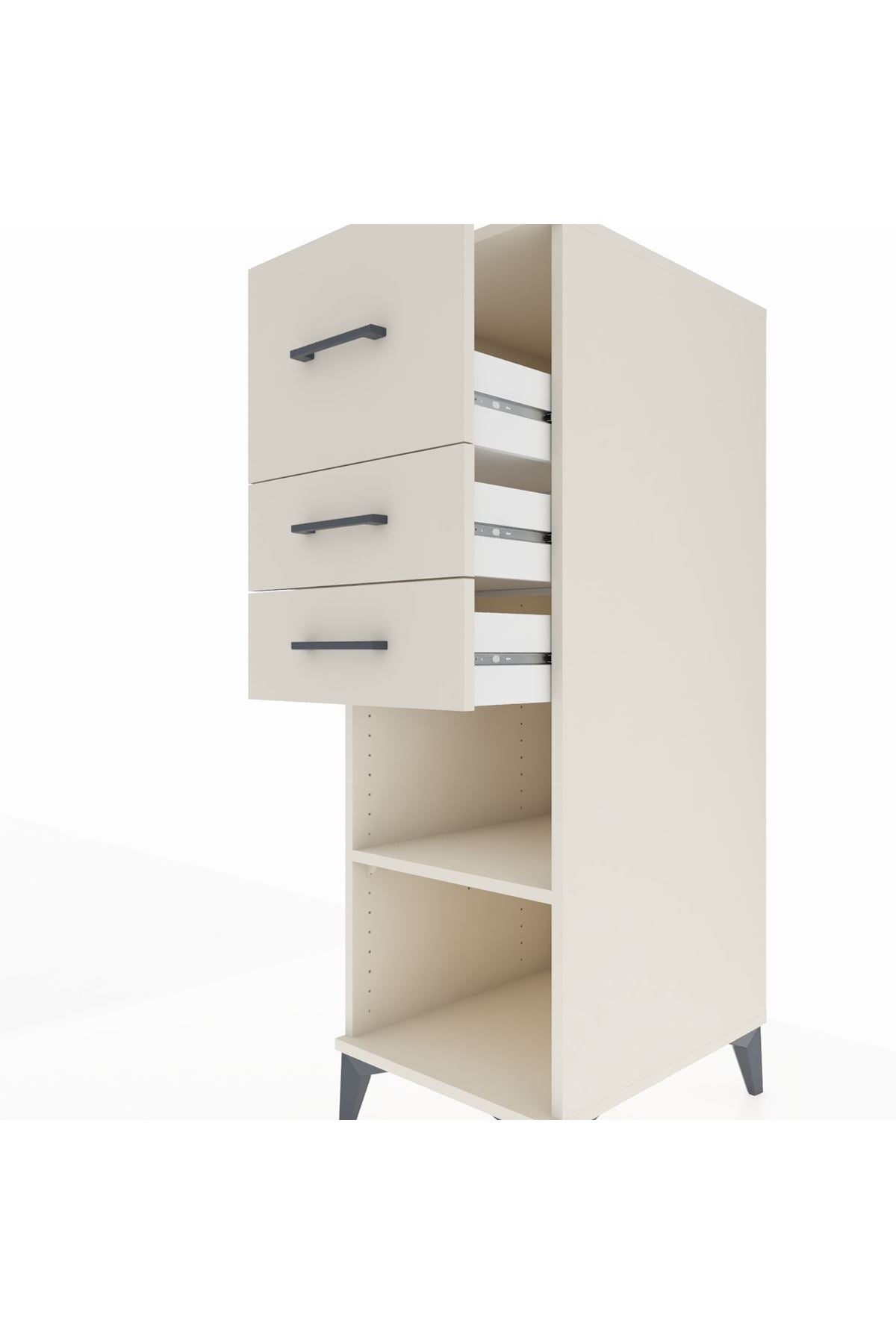 Kronos Dolap Tek Raflı 3 Çekmeceli 44x59x134 Aytaşı-Aytaşı