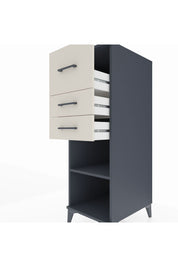 Kronos Dolap Tek Raflı 3 Çekmeceli 44x59x134 Antrasit-Aytaşı