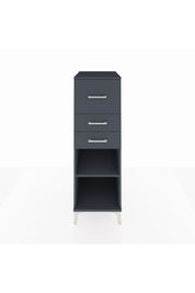 Kronos Dolap Tek Raflı 3 Çekmeceli 44x59x134 Antrasit-Antrasit