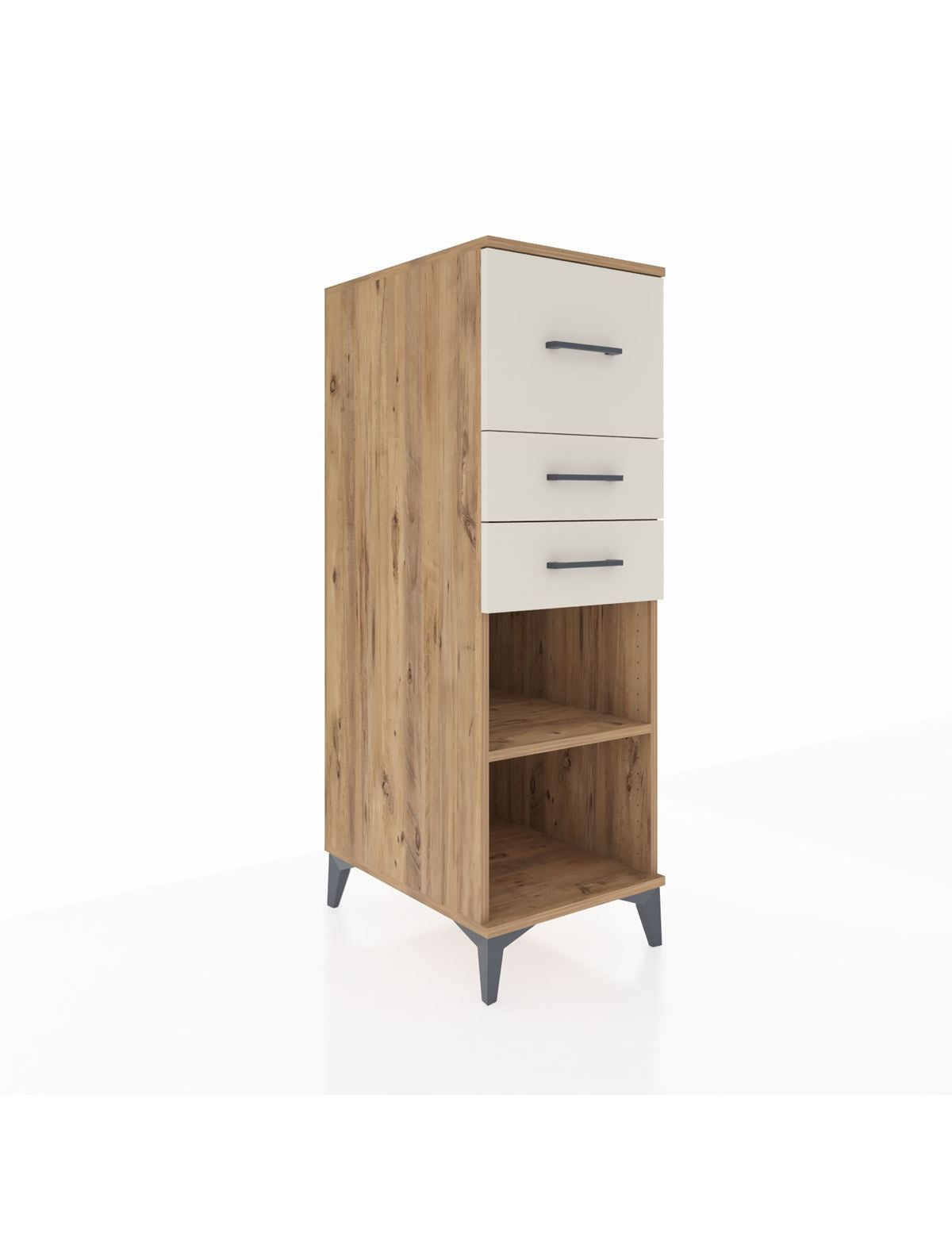 Kronos Dolap Tek Raflı 3 Çekmeceli 44x59x134 Çam-Aytaşı