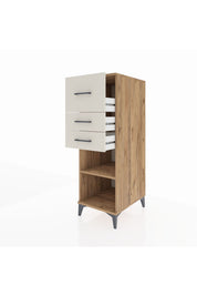 Kronos Dolap Tek Raflı 3 Çekmeceli 44x59x134 Çam-Aytaşı