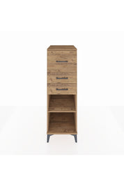 Kronos Dolap Tek Raflı 3 Çekmeceli 44x59x134 Çam-Çam