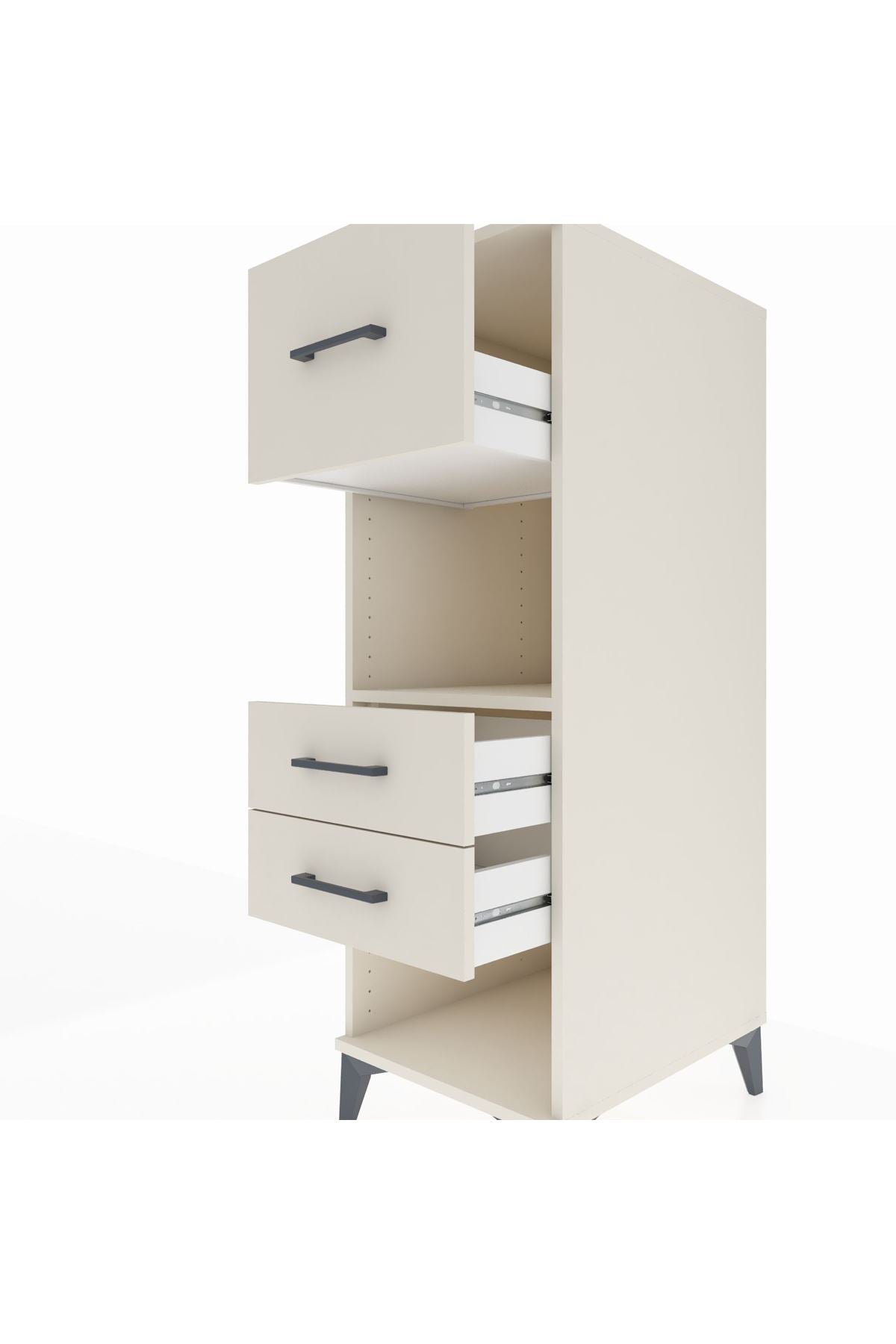 Kronos Dolap Tek Raflı 3 Çekmeceli 44x59x134 Aytaşı-Aytaşı
