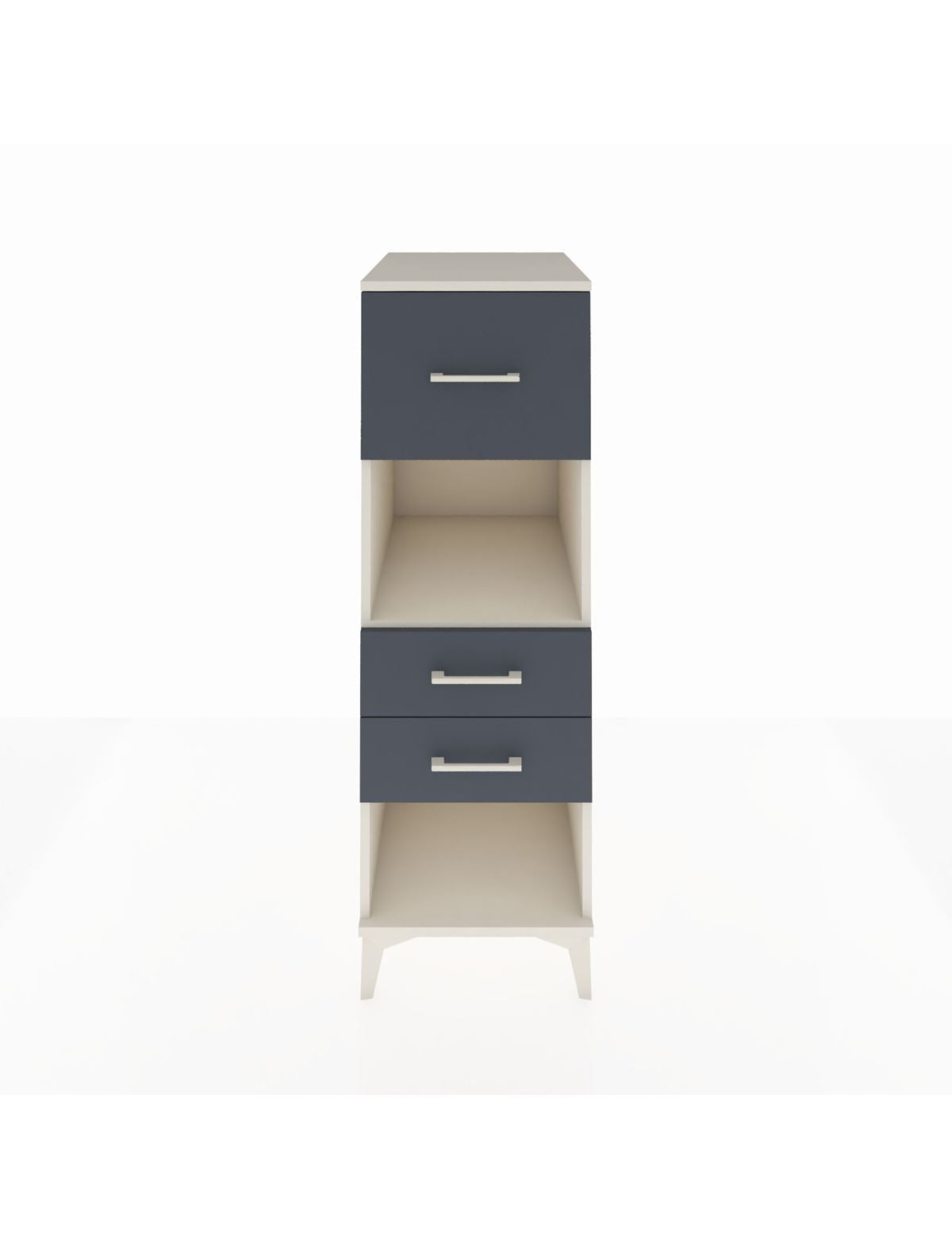 Kronos Dolap Tek Raflı 3 Çekmeceli 44x59x134 Aytaşı-Antrasit