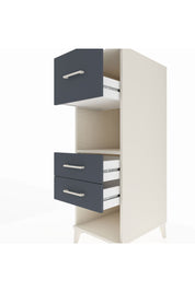 Kronos Dolap Tek Raflı 3 Çekmeceli 44x59x134 Aytaşı-Antrasit