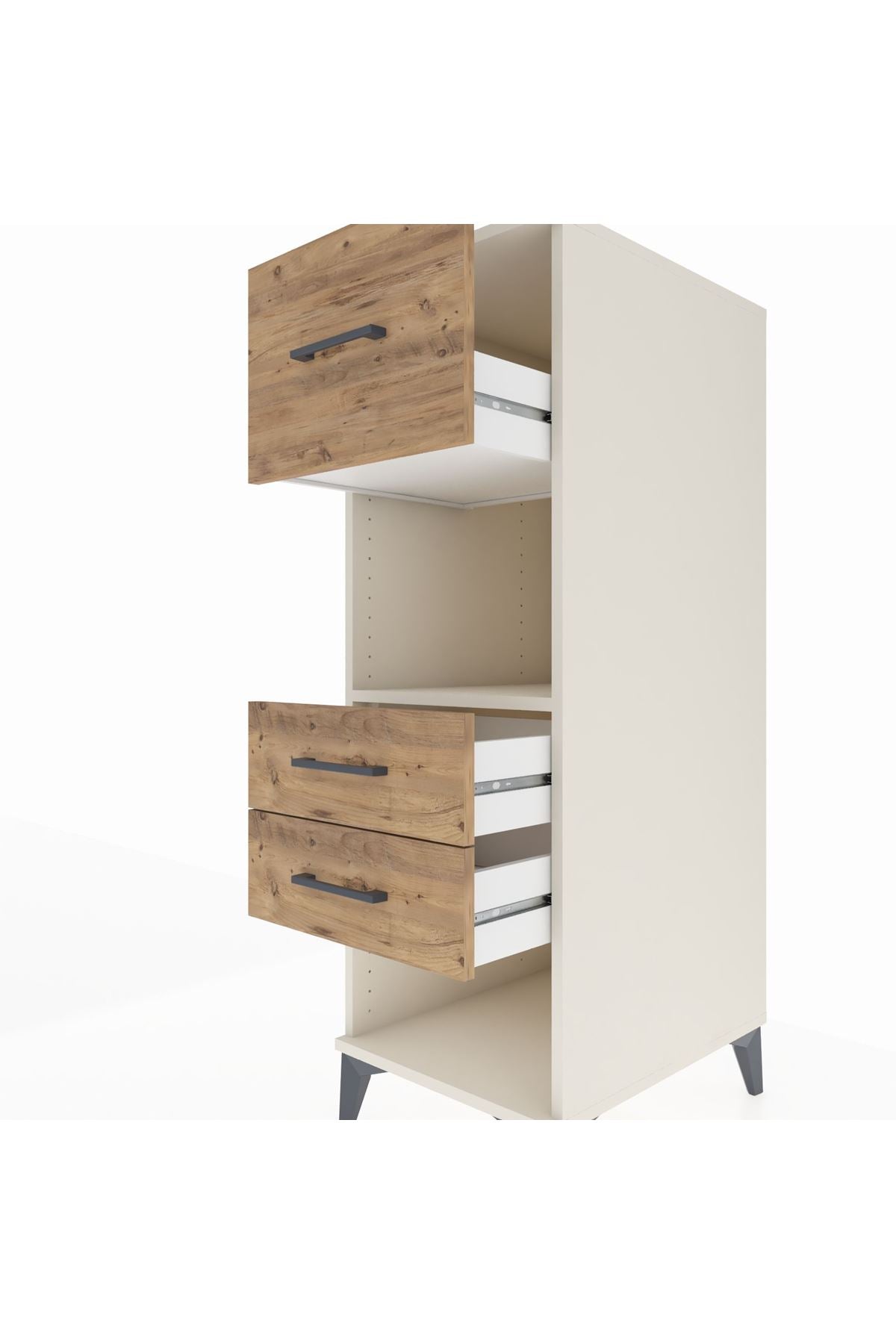 Kronos Dolap Tek Raflı 3 Çekmeceli 44x59x134 Aytaşı-Çam
