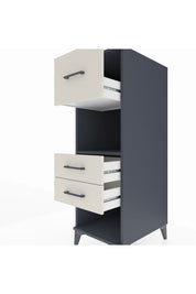 Kronos Dolap Tek Raflı 3 Çekmeceli 44x59x134 Antrasit-Aytaşı