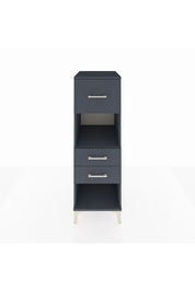Kronos Dolap Tek Raflı 3 Çekmeceli 44x59x134 Antrasit-Antrasit