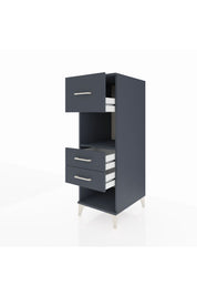 Kronos Dolap Tek Raflı 3 Çekmeceli 44x59x134 Antrasit-Antrasit