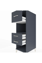 Kronos Dolap Tek Raflı 3 Çekmeceli 44x59x134 Antrasit-Antrasit