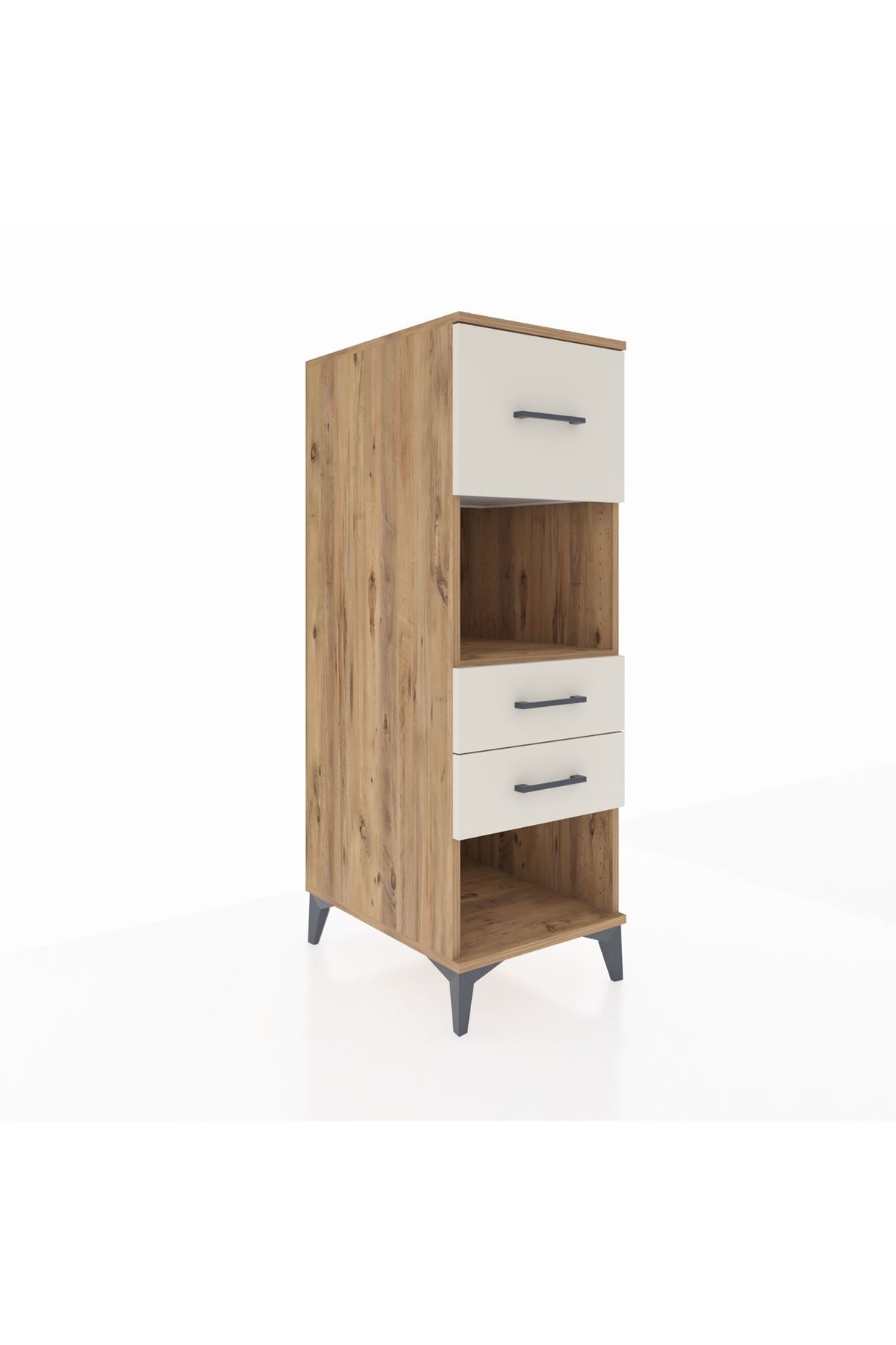 Kronos Dolap Tek Raflı 3 Çekmeceli 44x59x134 Çam-Aytaşı