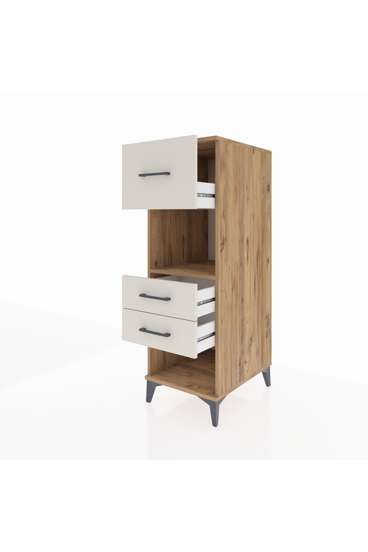 Kronos Dolap Tek Raflı 3 Çekmeceli 44x59x134 Çam-Aytaşı