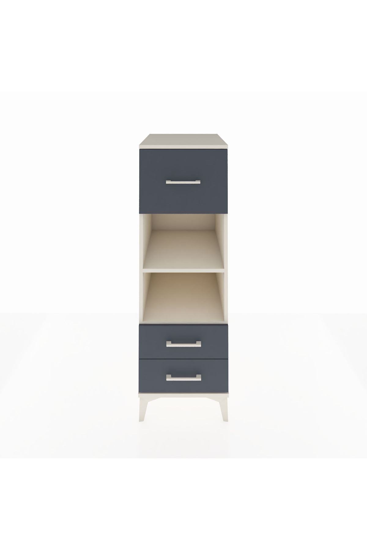 Kronos Dolap 2 Raflı 3 Çekmeceli 44x59x134 Aytaşı-Antrasit