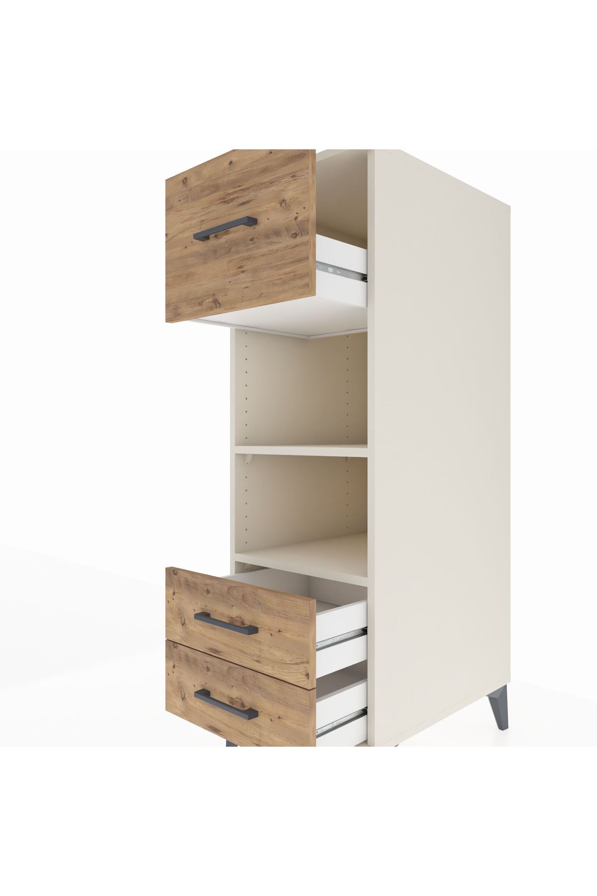 Kronos Dolap 2 Raflı 3 Çekmeceli 44x59x134 Aytaşı-Çam